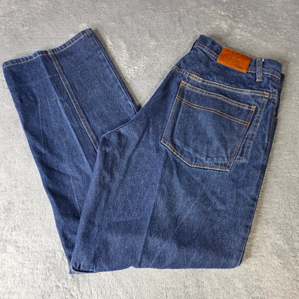 Sean John Mens 34 Straight Leg Jeans Blue Indigo Embroidered Logo Vintage Y2K